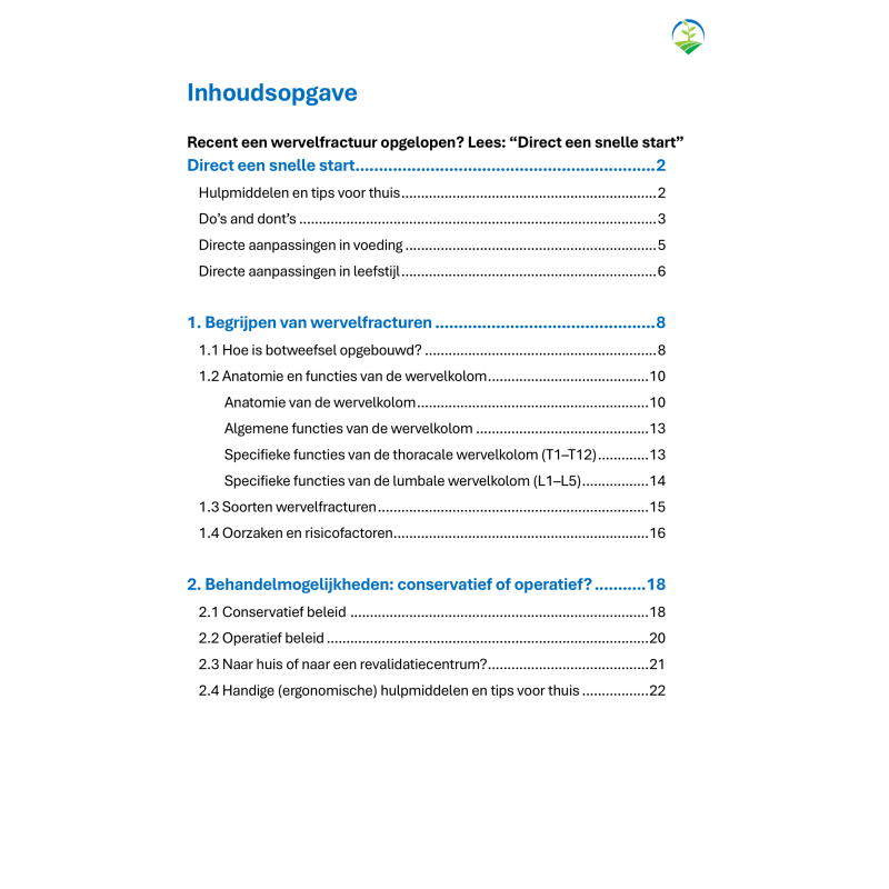 Herstel van een wervelfractuur